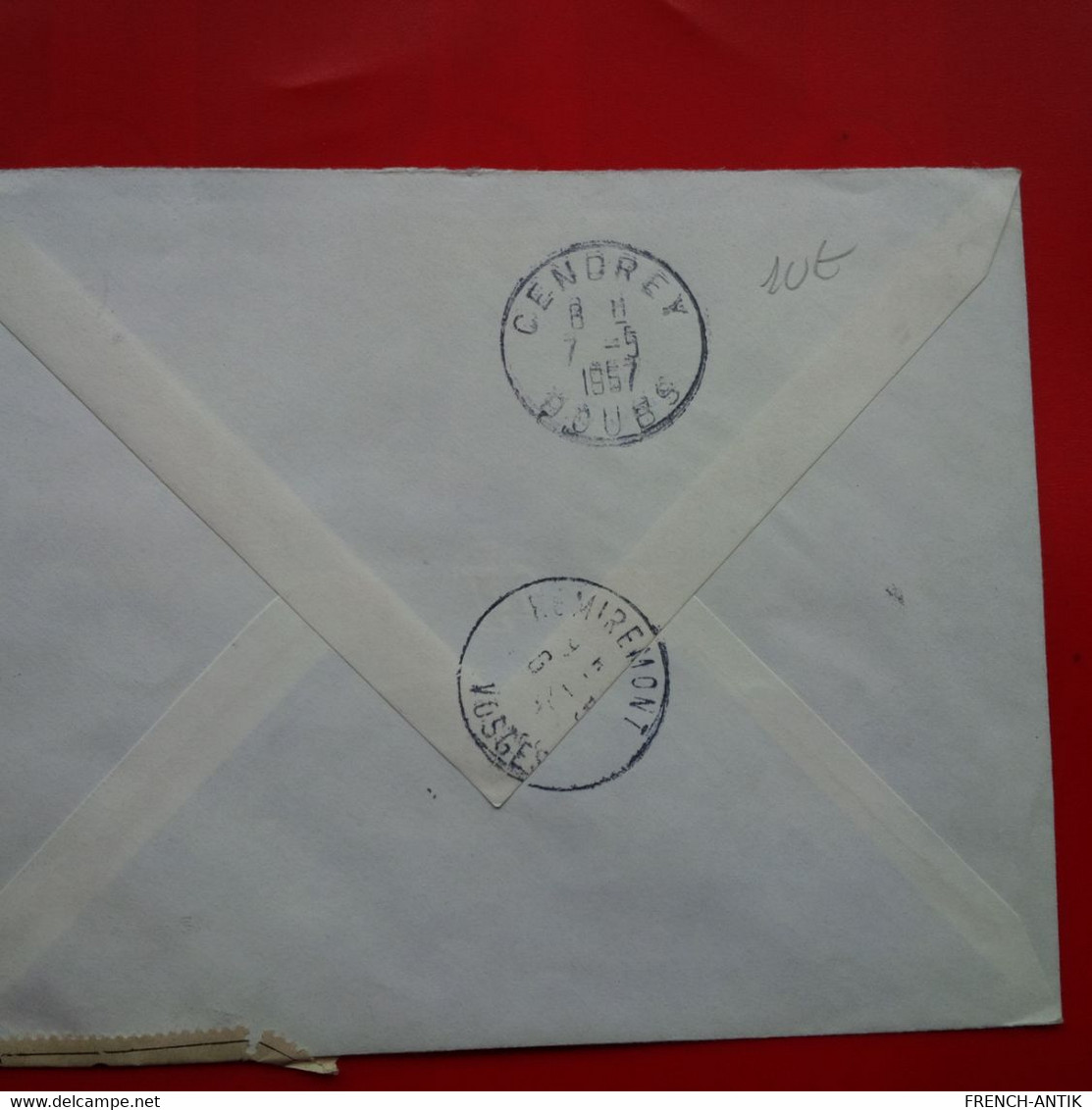 LETTRE ALGERIE RECOMMANDE ALGER BOURSE POUR CENDREY ACCUMULATION DE TIMBRES - Brieven En Documenten