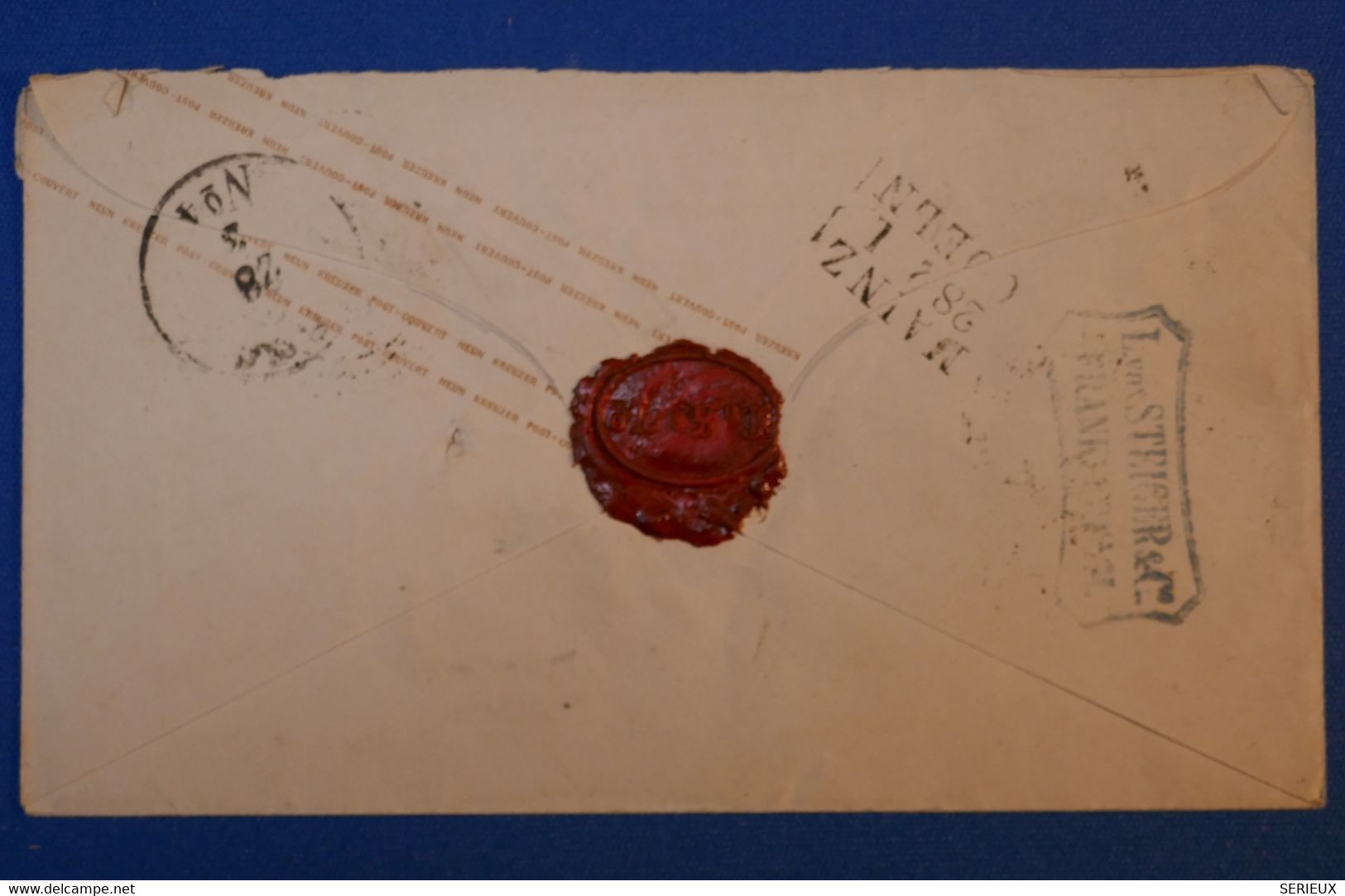 I 23 THURN TAXI BELLE LETTRE RARE 1878 FRANKFURT MAIN POUR TREFELD + AFFRANCHISSEMENT INTERESSANT - Cartas & Documentos