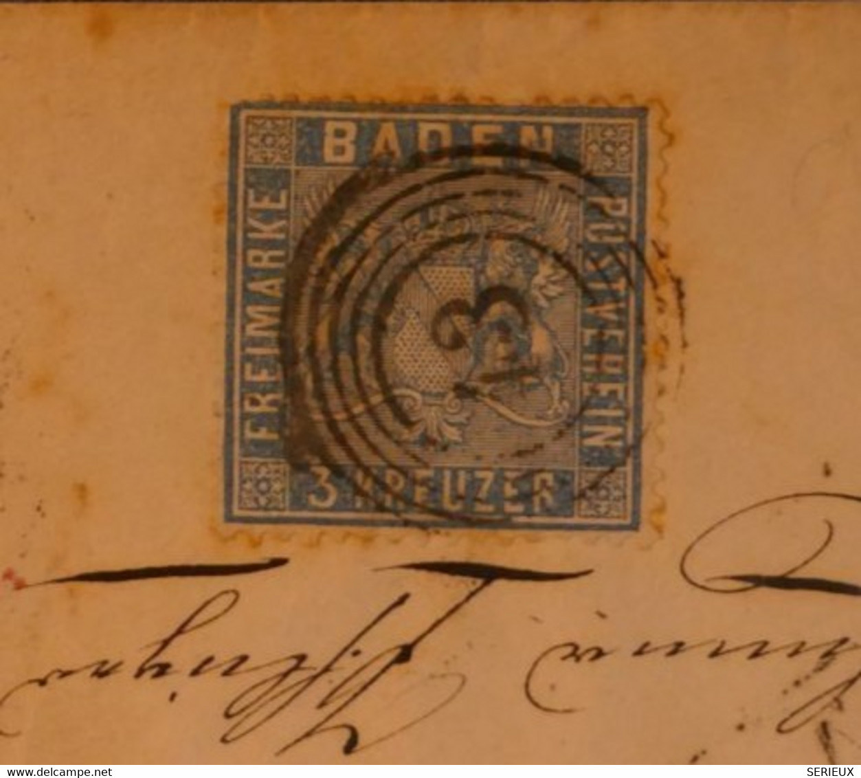 I 22 BADEN BELLE LETTRE 1861 PETIT BUREAU FREIBURG POUR SCHOPFHEIM ALLEMAGNE+ AFFRANCHISSEMENT INTERESSANT - Storia Postale