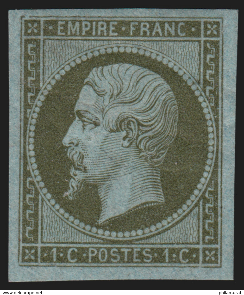 N°11a, Napoléon Non-dentelé 1c BRONZE, Neuf * Avec Charnière Forte TB D'ASPECT - 1853-1860 Napoleon III