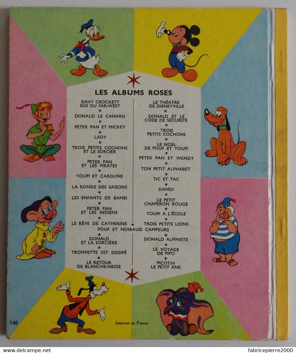 WALT DISNEY - Donald Et Le Professeur Pince-Nez 1962 Hachette Les Albums Roses TBE - Hachette