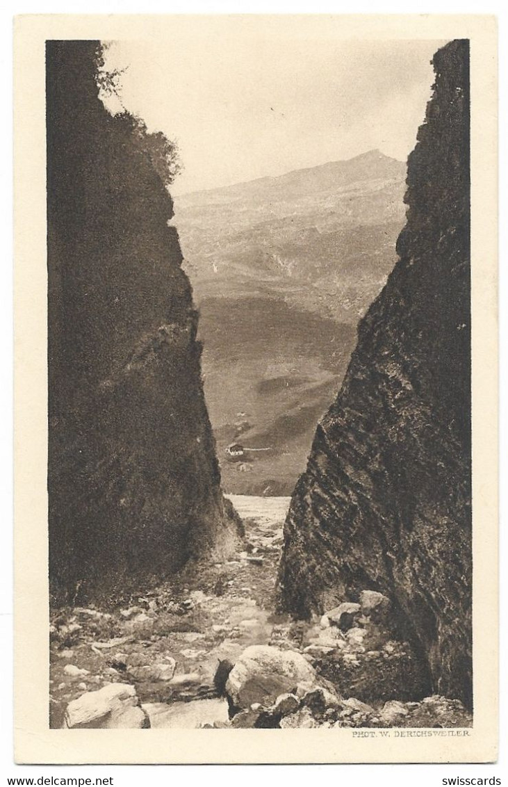 SAFIENTHAL: Schlucht 1928 - Safien