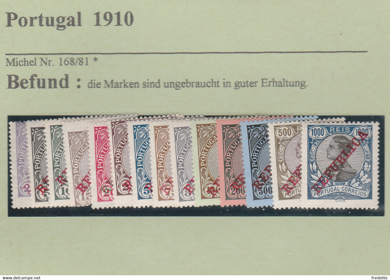 Portugal-Briefmarken-ungebraucht * 1910 - Ongebruikt