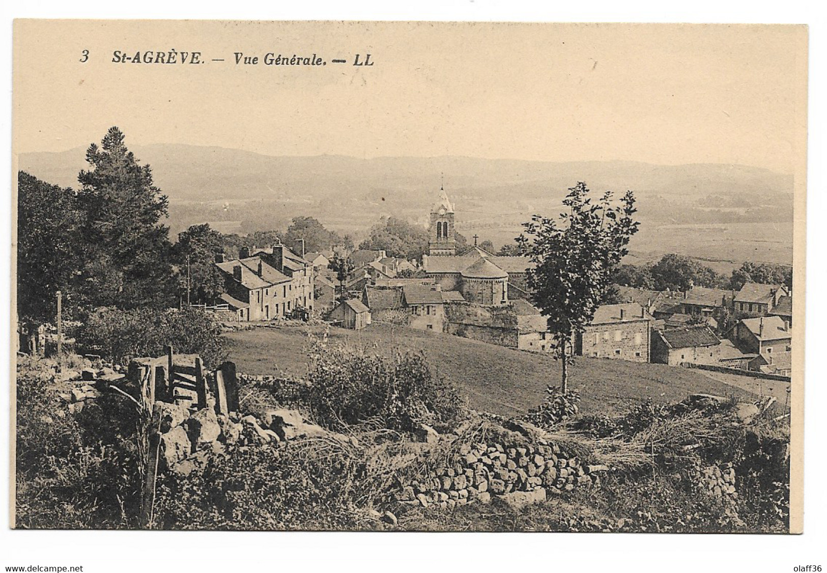 CPA 07 ARDECHE  ST AGREVE Vue Générale N°3 - Saint Agrève