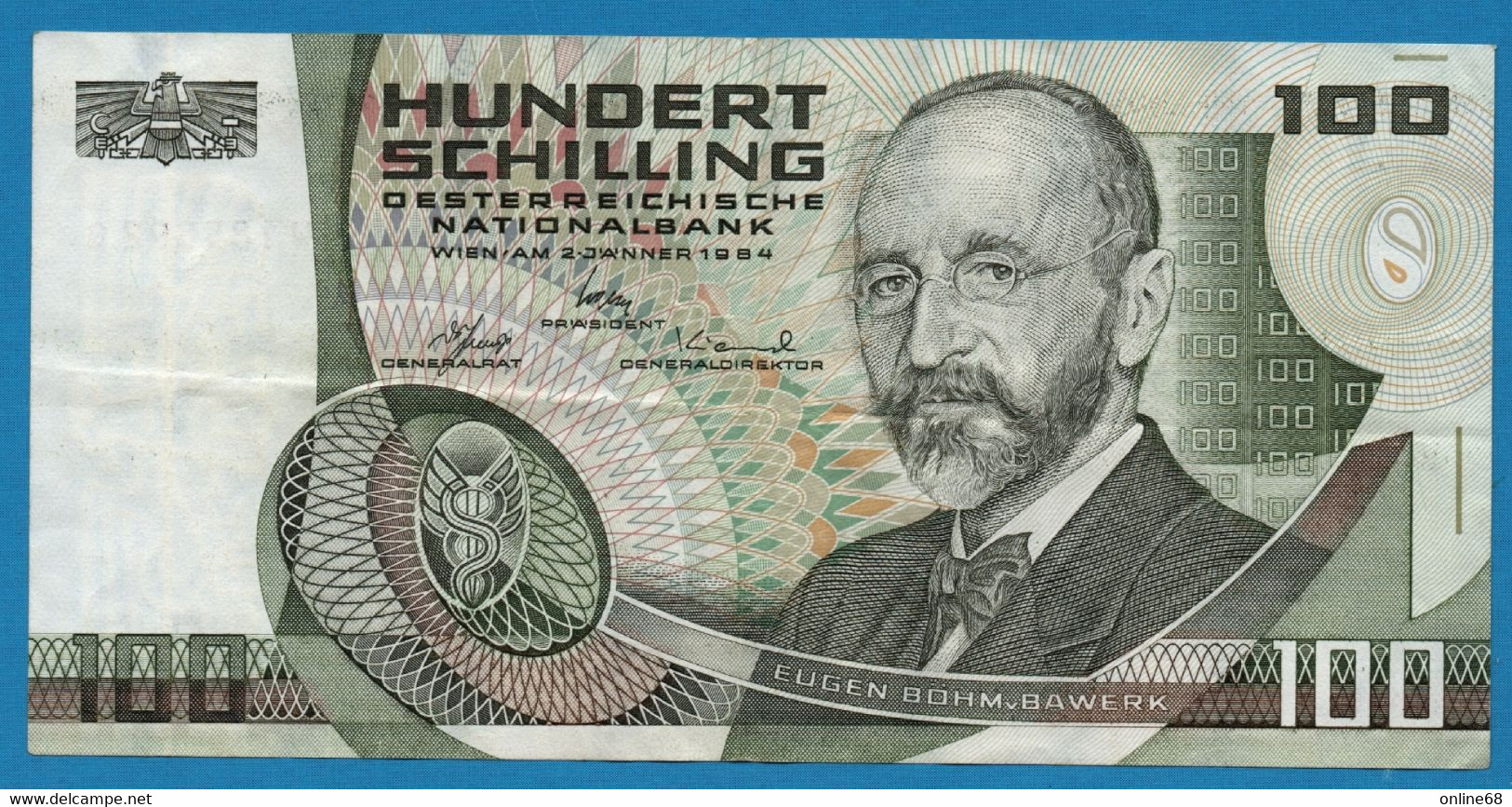 AUSTRIA 100 Schilling 02.01.1984 # W185892Q  P# 150 Eugen Böhm Von Bawerk Oesterreichische Nationalbank - Austria