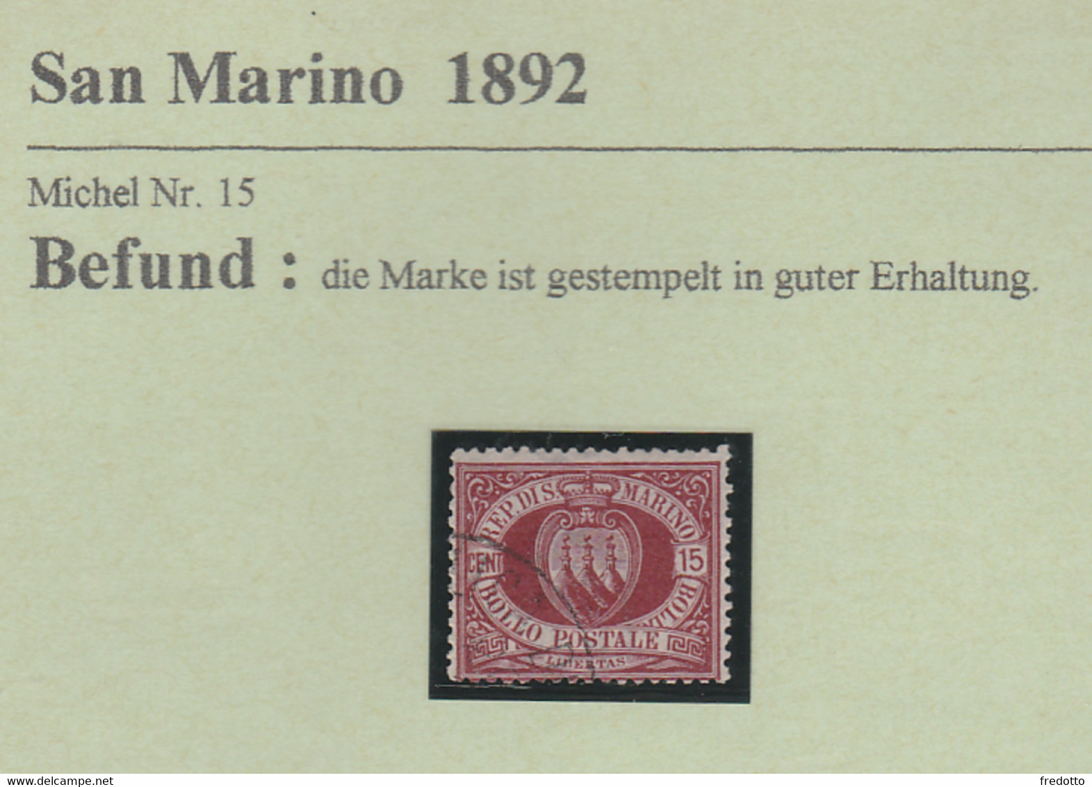 San Marino-Briefmarken- Gestempelt 1892 - Usados