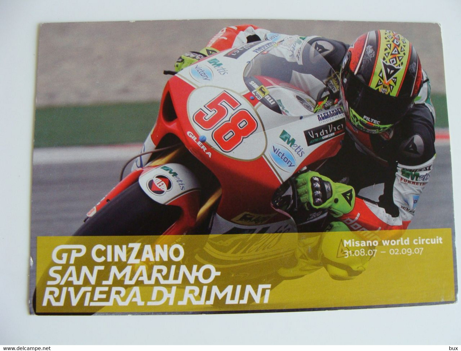 MOTORCYCLING - ITALIA 2007 GP CINZANO SAN MARINO RIVIERA DI RIMINI CLASSE 250 - MISANOCORSA  G.P GRAND PRIX MOTO / MOTOS - Motociclismo