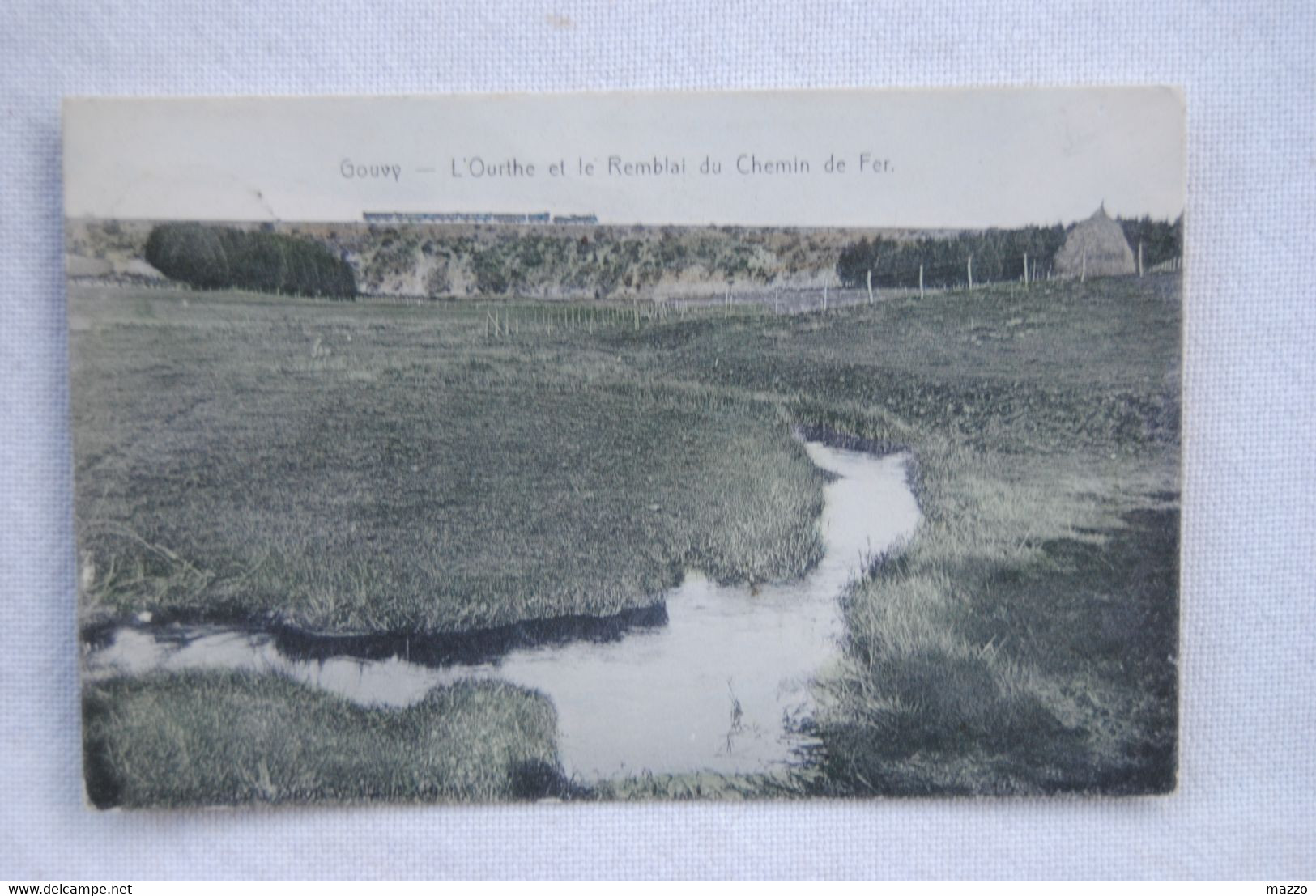 6040/ GOUVY - L'Ourthe Et Le Remblai Du Chemin De Fer - Train (color) -1911 - Gouvy