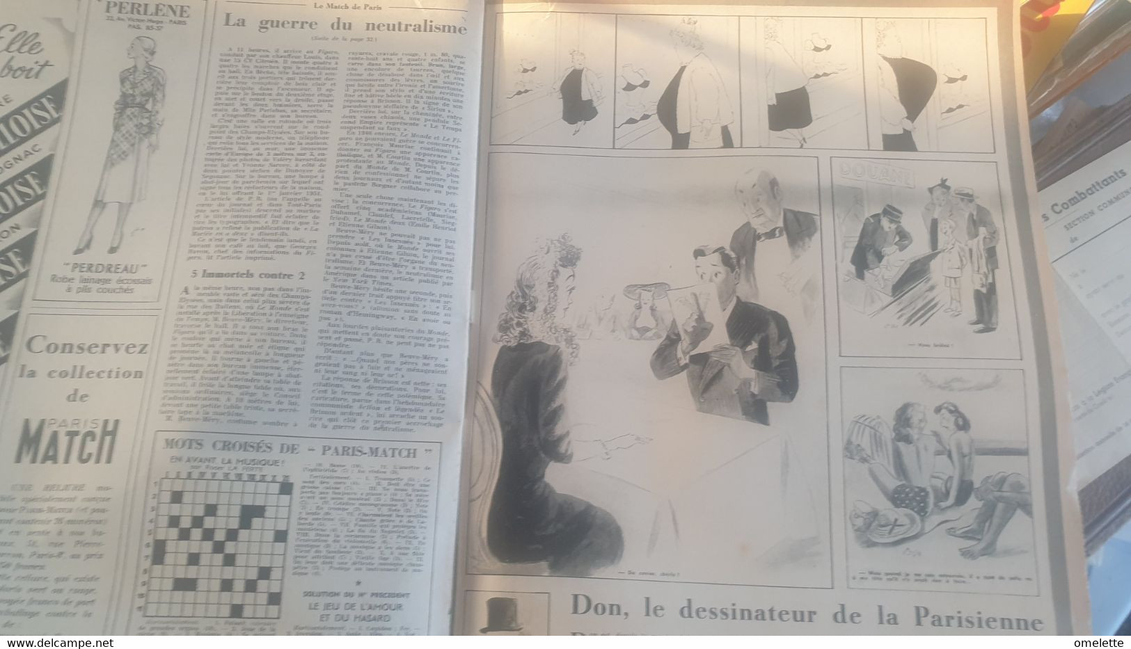 MATCH 51/NEHRU/GUERRE COREE BENJAMIN LILLE /CATHERINE ANOUILH /DESSINATEUR DON /OREILLER GANT PERRIN