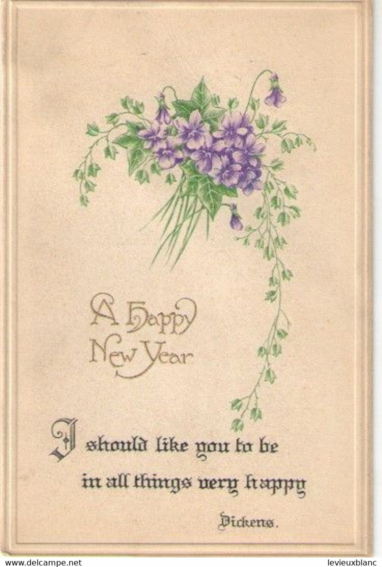 Carte Postale /Nouvel An/ A Happy New Year  /Bouquet De Violette//New-York/ Germany/Vers 1900-1920                CVE176 - Nouvel An