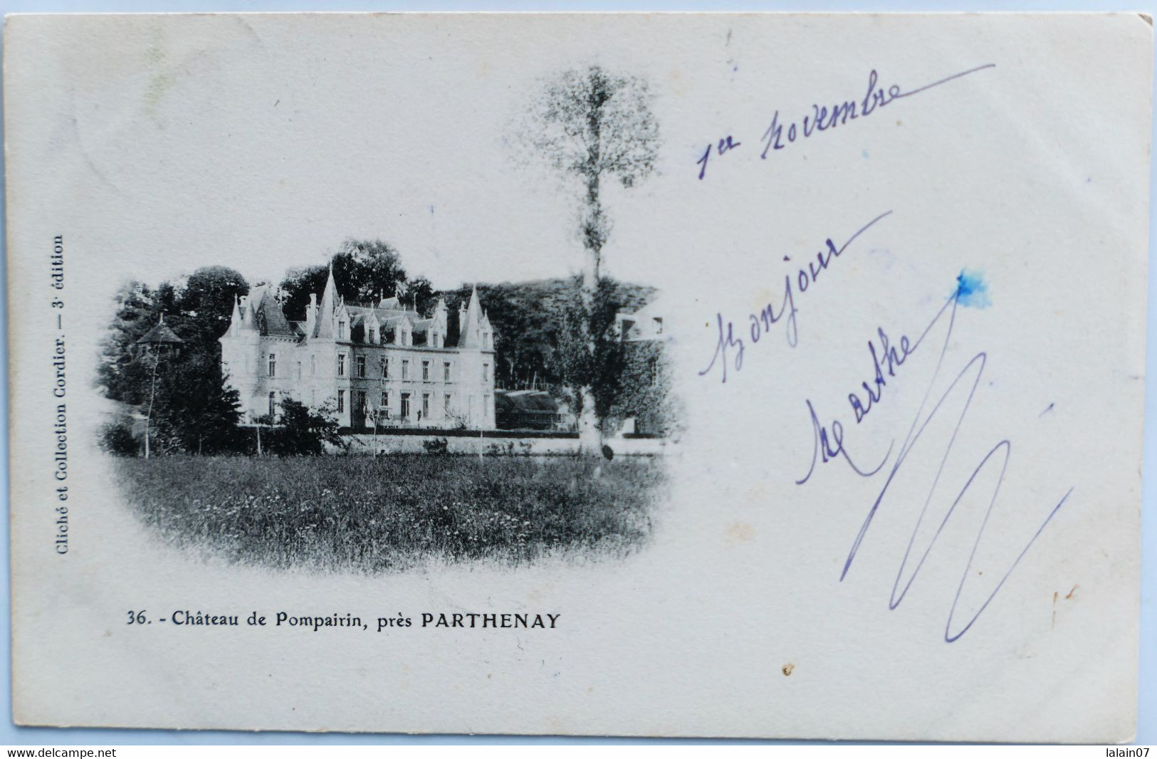 C. P. A. : 79 Château De Pompairin, Près PARTHENAY, Timbre En 1905 - Parthenay