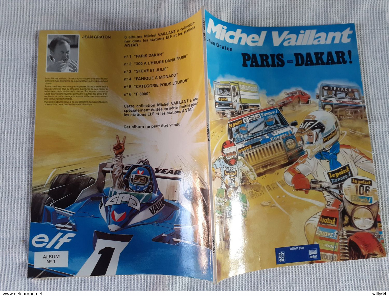 MICHEL VAILLANT BD Souple ELF N°1   PARIS-DAKAR   Jean GRATON   1982   TTBE - Michel Vaillant