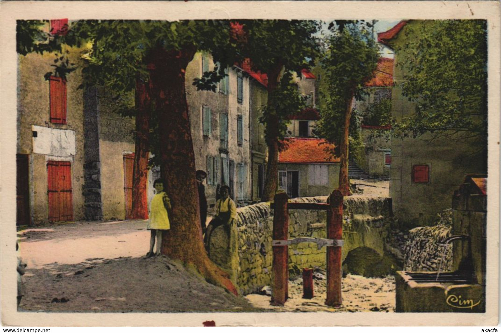 CPA AK Chanac La Place Du Triadou Et De L'Eglise FRANCE (1172930) - Chanac