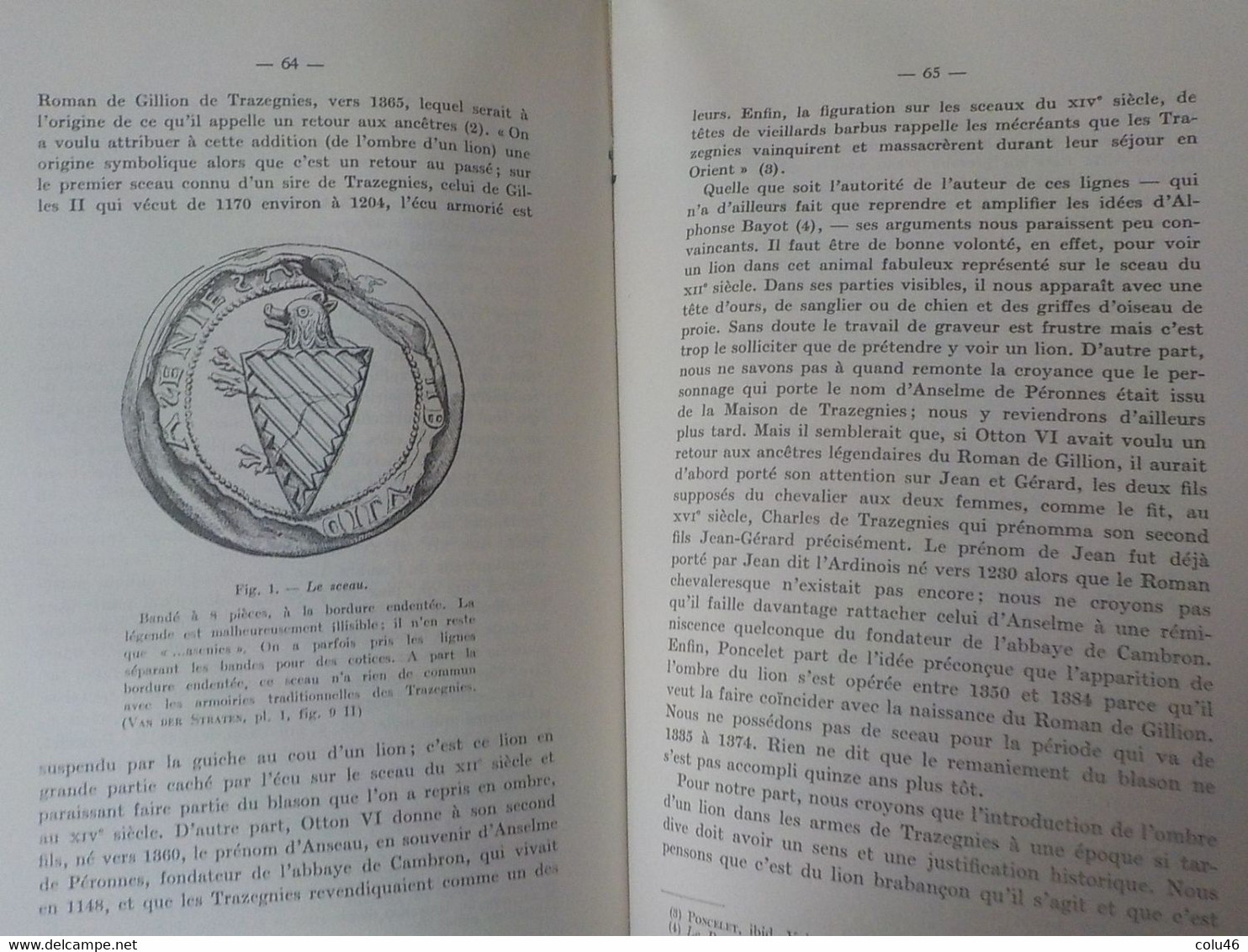 1959 Courcelles Livre Les Seigneurs De Trazegnies Au Moyen-Age + Arbres Généalogiques Curé Mont-Sainte Geneviève - Courcelles