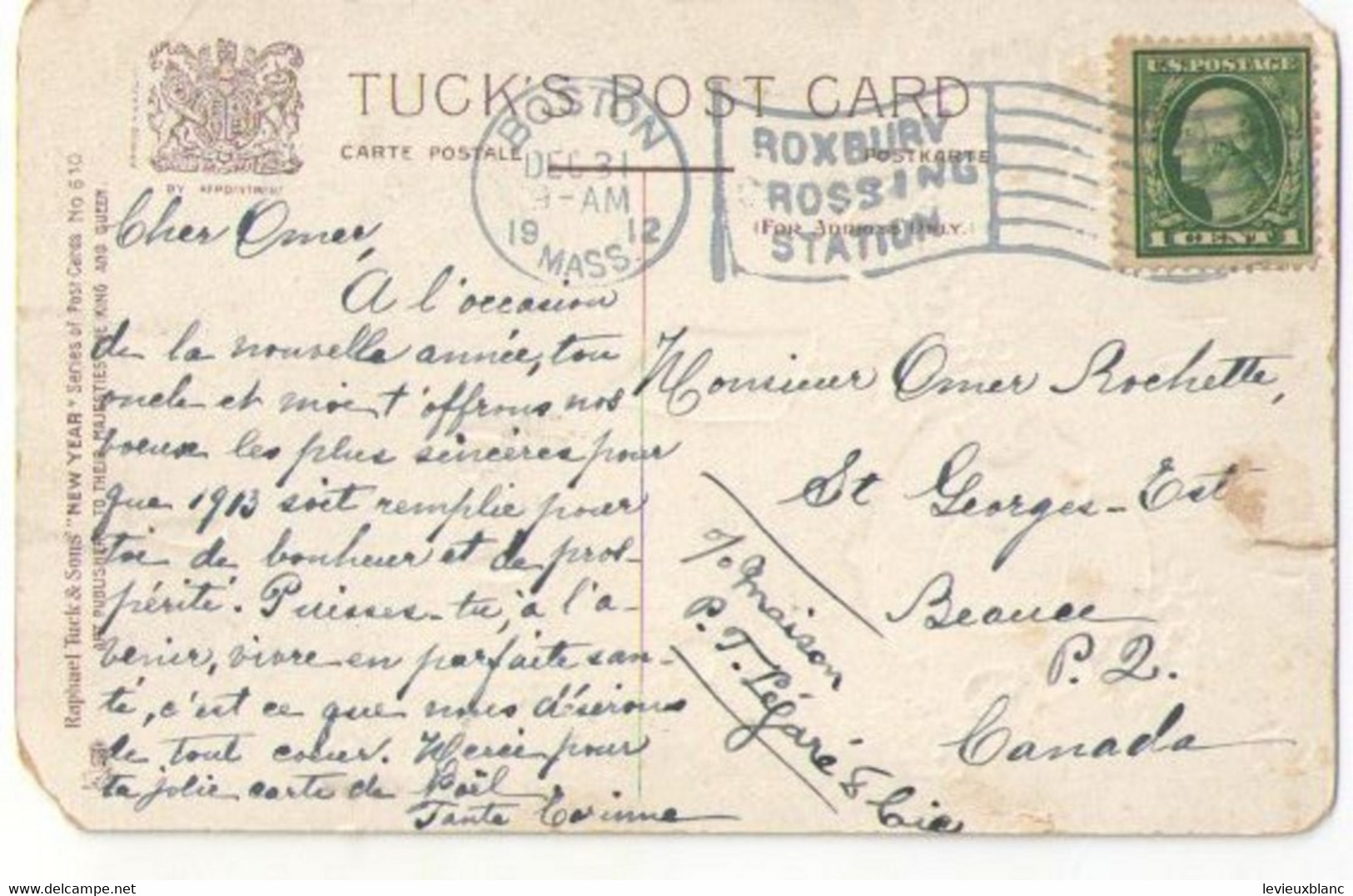 Carte Postale /Nouvel An/Good Wkishes For New Year  /Pendule / Raphael TUCK & Sons/ Germany/1912  CVE178 - Nieuwjaar