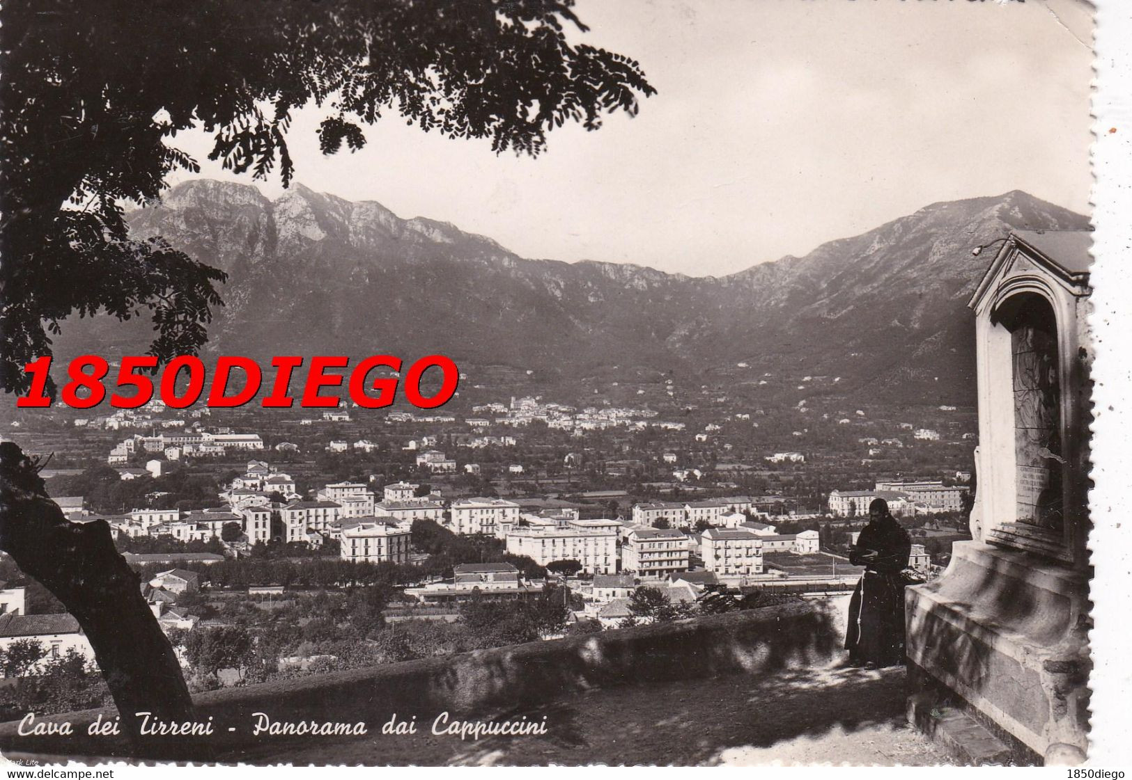 CAVA DEI TIRRENI - PANORAMA DAI CAPPUCCINI F/GRANDE VIAGGIATA 1953 ANIMAZIONE - Cava De' Tirreni