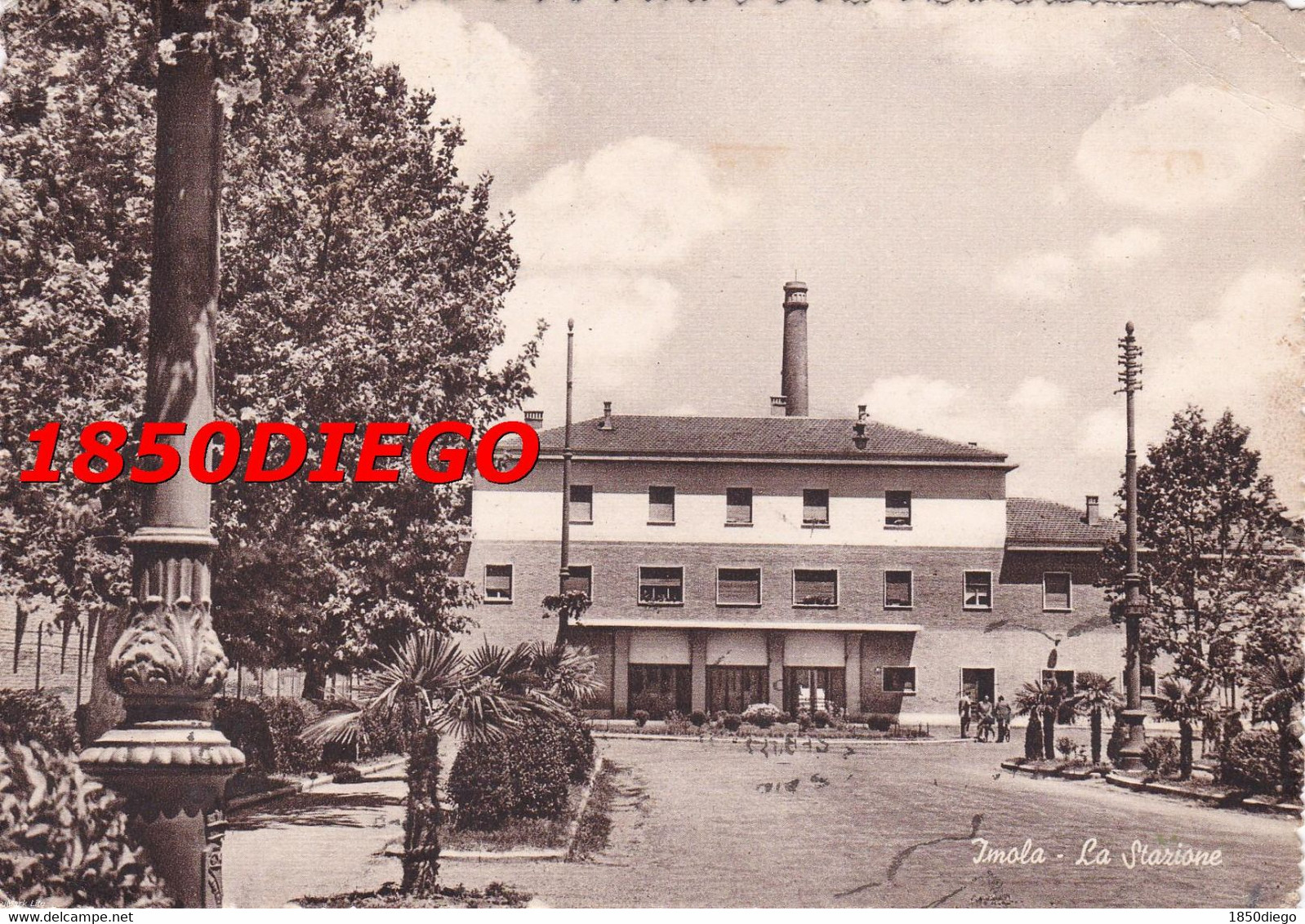 IMOLA -LA STAZIONE F/GRANDE VIAGGIATA 1952 ANIMAZIONE - Imola