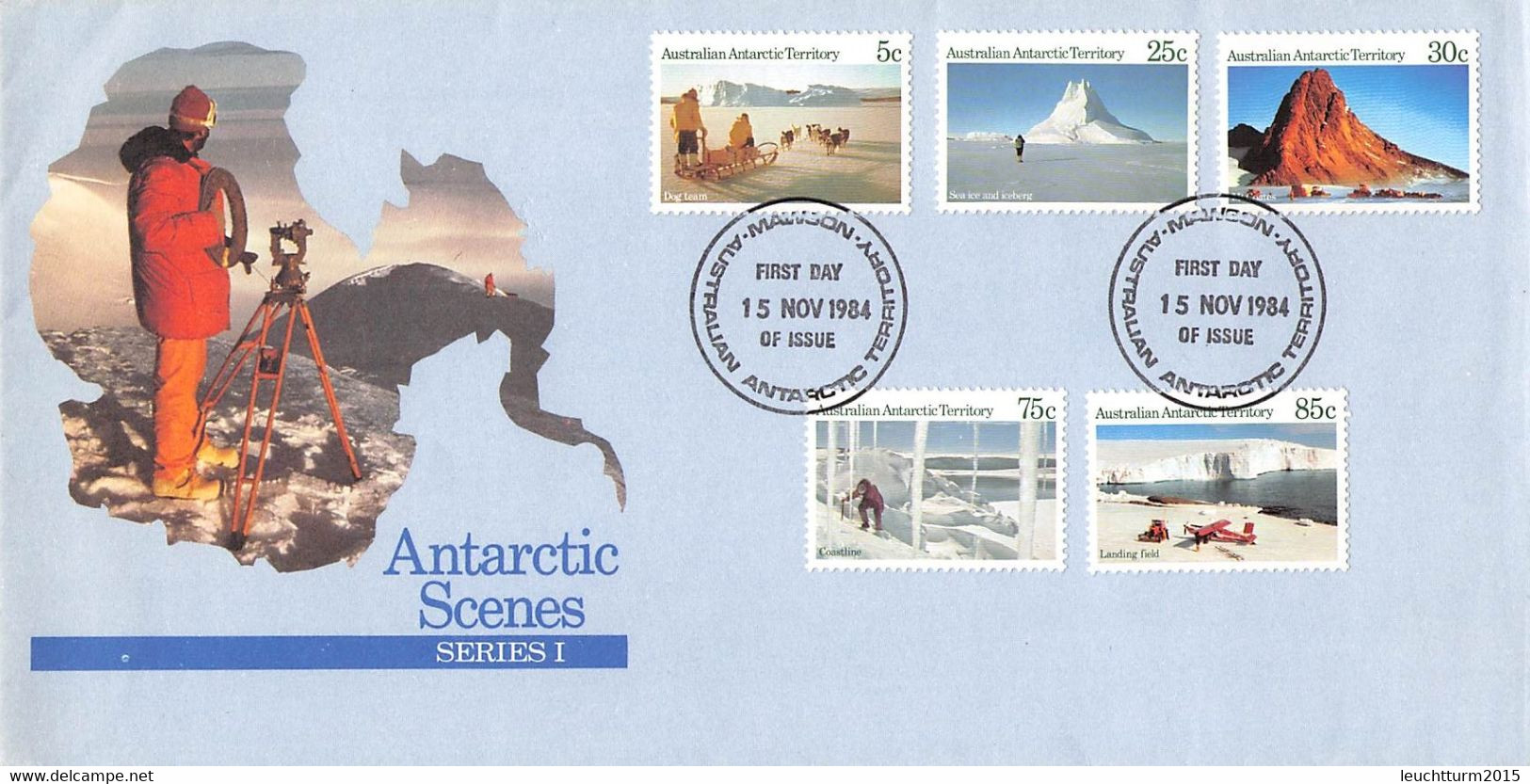 AUSTRALIAN ANTARCTIC TERR. - FDC 1984 ANTARCTIC SCENES I / YZ 124 - FDC