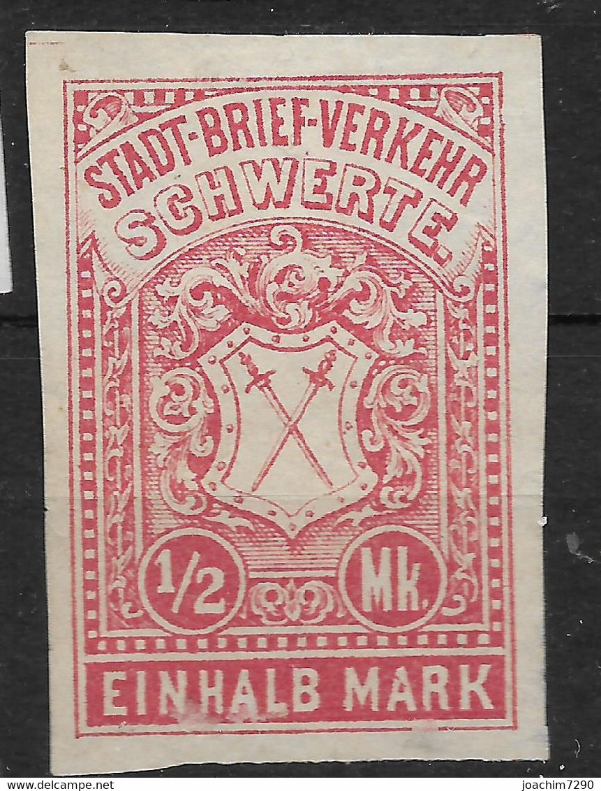Privatpost Schwerte, Schöner Wert  Der Ausgabe Der Stadt-Brief-Verkehr-Gesellschaft Von 1888 - Private & Local Mails