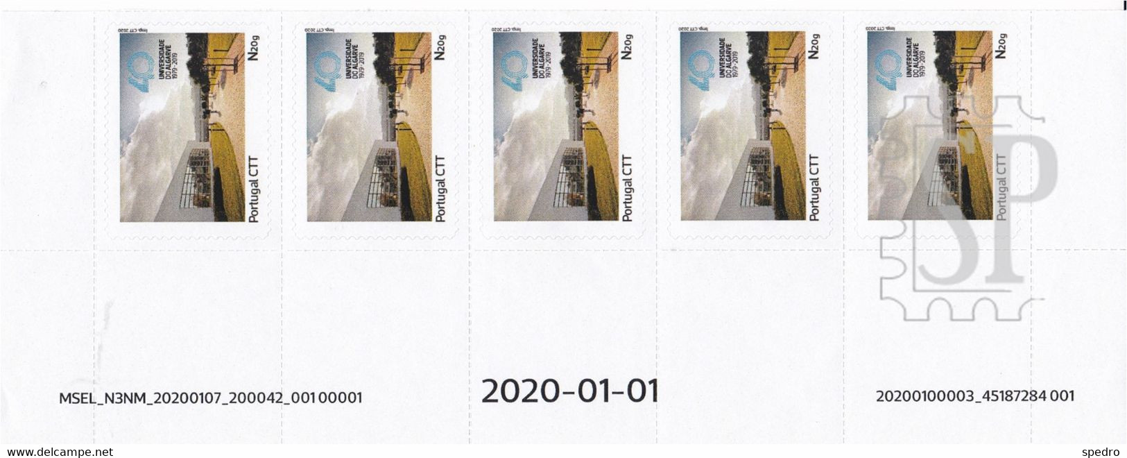 Portugal 2020 Selo Personalizado 40 Anos Da Universidade Do Algarve University Personalize Stamp Mon Timbre - Neufs
