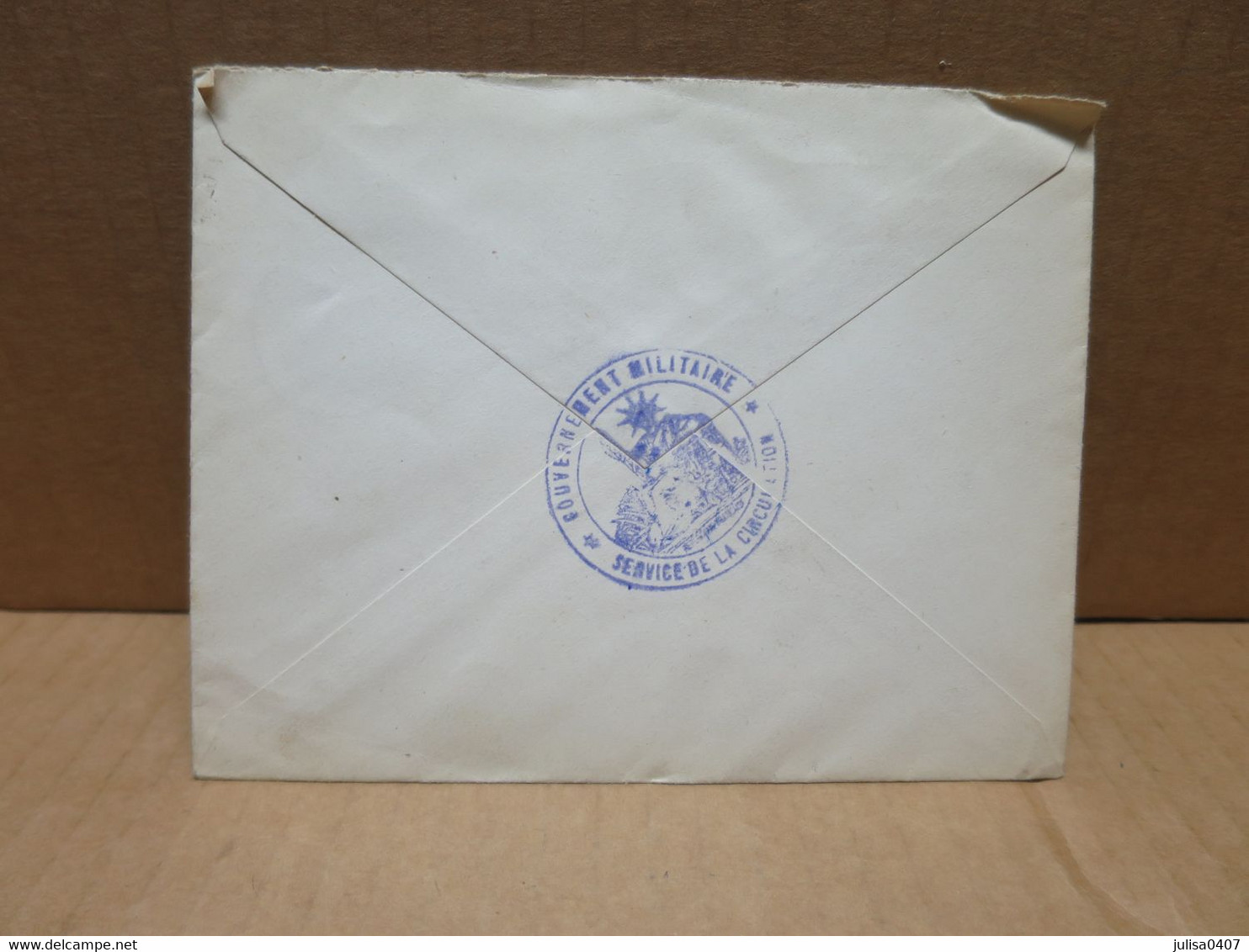 Enveloppe Franchise Légion D'Honneur  Avec Cachet Militaire Gouvernement Militaire Service De La Circulation - Guerre (timbres De)