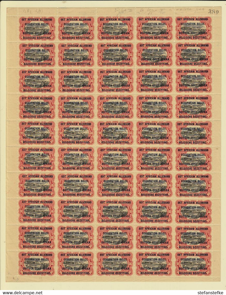 Ruanda - Urundi Ocb Nr :  29 Type B T14  ** MNH  (zie  Scan) V2B2 Surcharge L1(0) - Feuilles Complètes