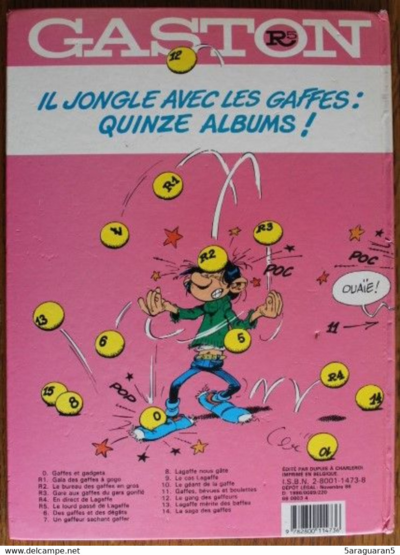 BD GASTON - R5 - Le Lourd Passé De Lagaffe - EO 1986 - Gaston