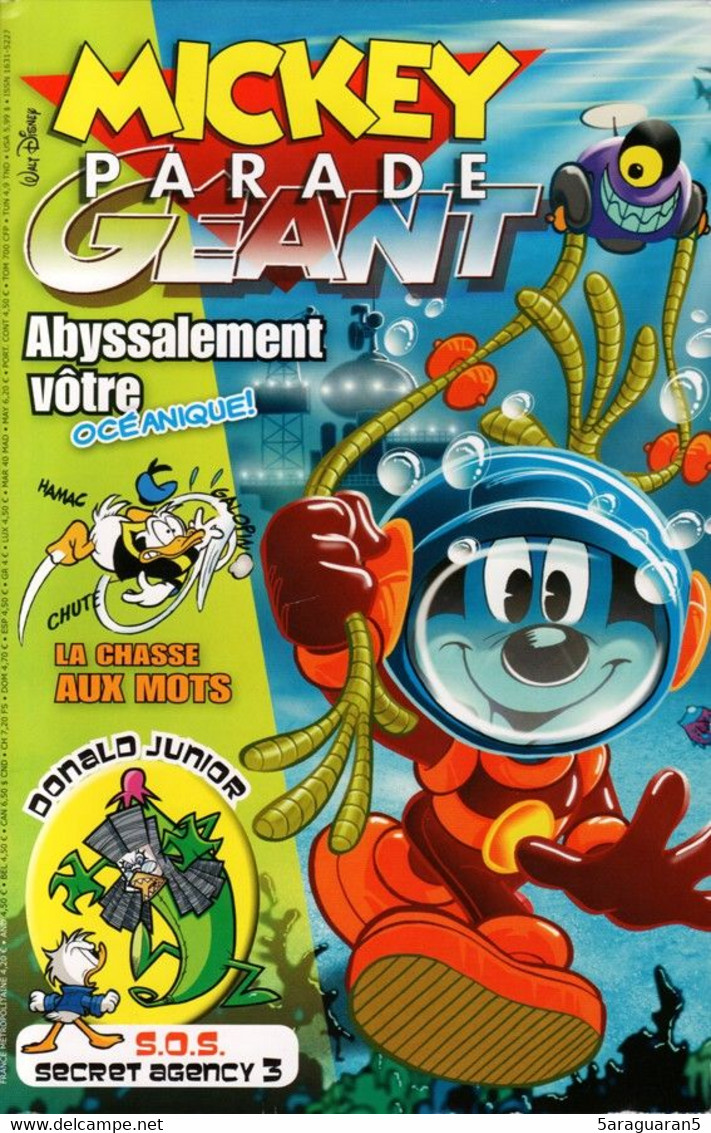 MAGAZINE BD MICKEY PARADE GEANT - N° 330 - Abyssalement Votre - Mickey Parade