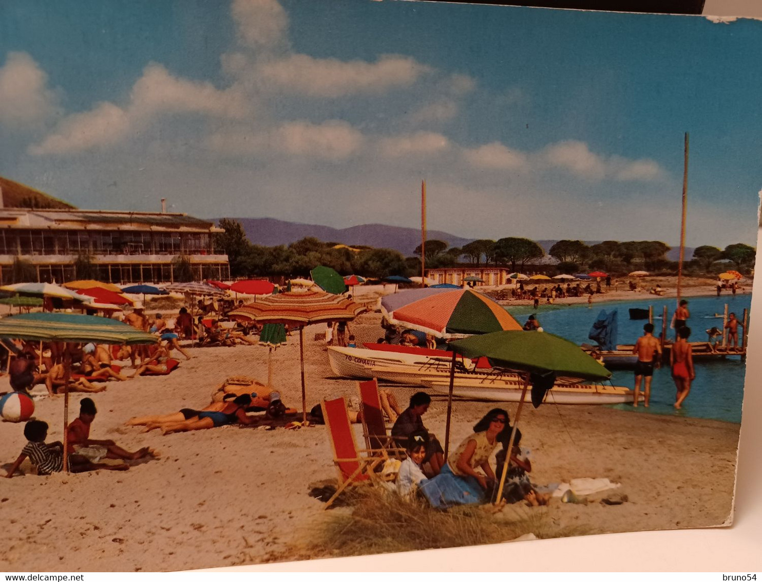 Cartolina Siniscola  Prov Di Nuoro La Caletta Hotel Villa Pozzi  Spiaggia - Nuoro