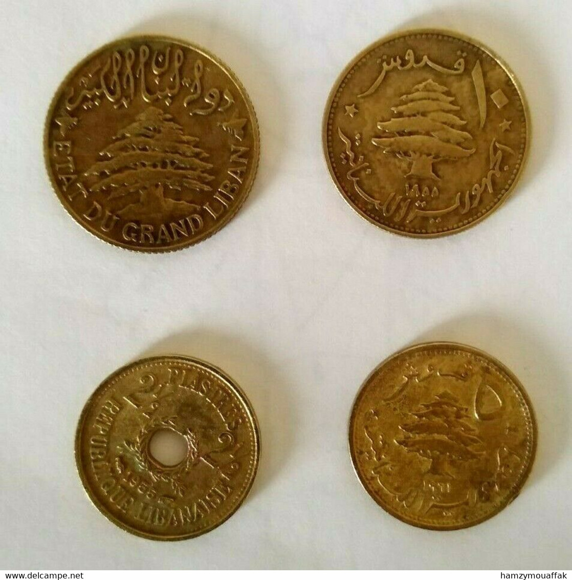 LEBANON 1940-61 SET OF 4 USED OLD COINS - Lebanon