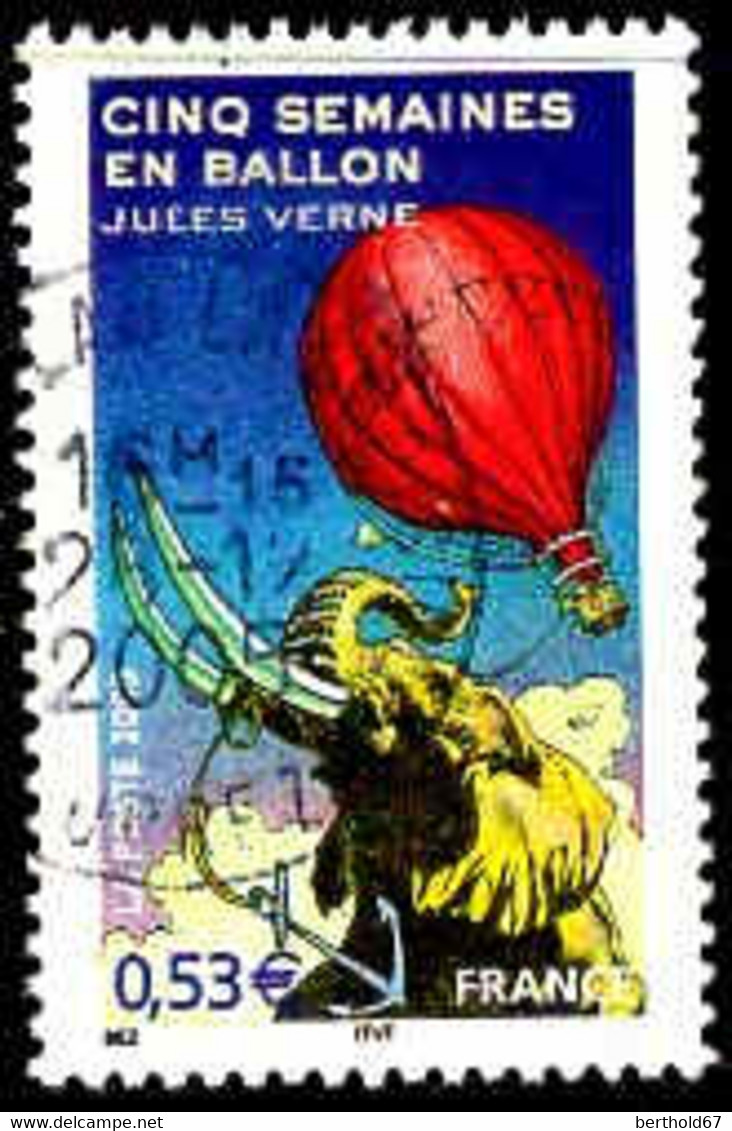 France Poste Obl Yv:3789 Mi:3942I Jules Verne Cinq Semaines En Ballon (TB Cachet Rond) - Gebruikt