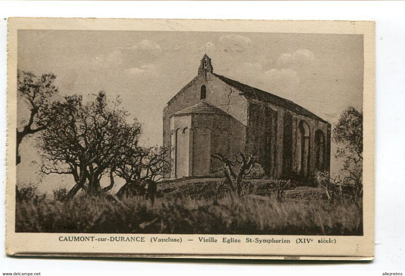 CPA  84 :  CAUMONT   Vieille église      VOIR  DESCRIPTIF   §§§ - Caumont Sur Durance