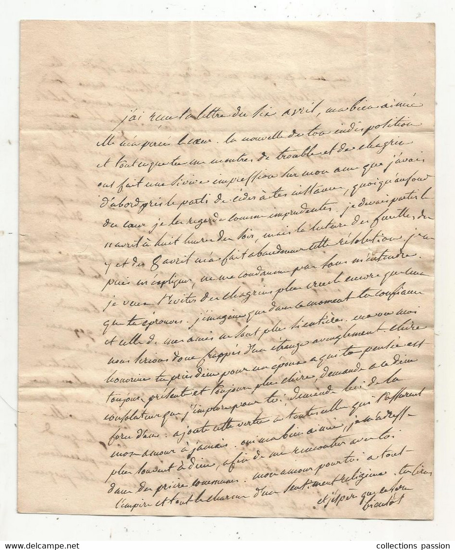 Lettre , 1815 , Belgique , Belgium , De BRUXELLES à PARIS (16 Avril 1815) , 4 Scans - 1814-1815 (General Gov. Belgium)