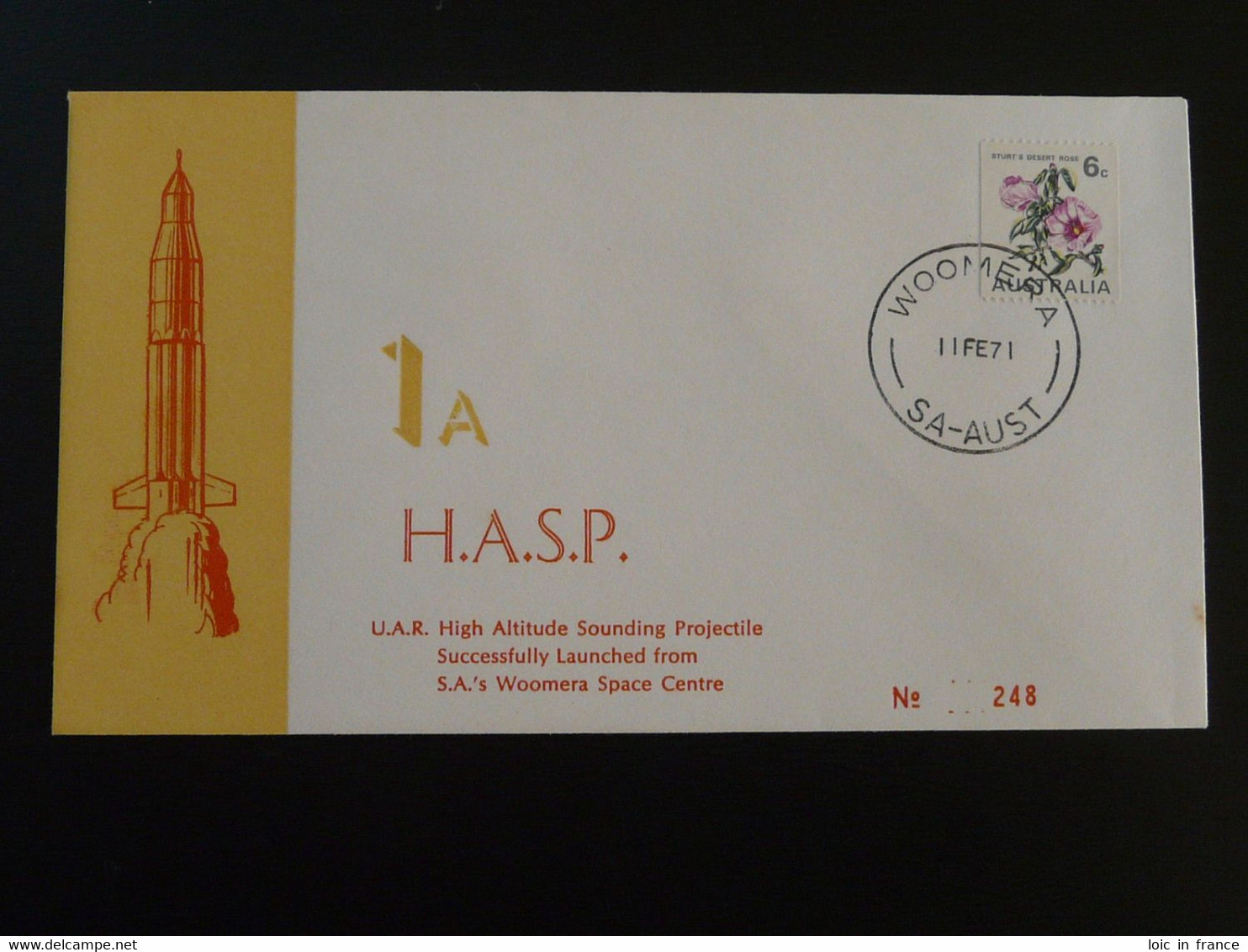 Lettre Espace Space High Altitude Sounding Projectile HASP 1A Cover 1971 Australia 94145 - Oceanía