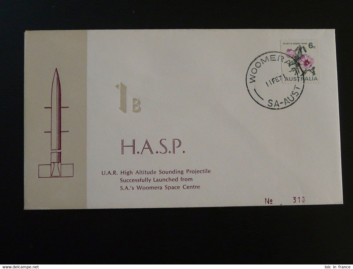 Lettre Espace Space High Altitude Sounding Projectile HASP 1B Cover 1971 Australia 94144 - Ozeanien