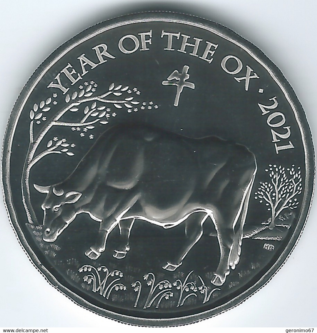 United Kingdom - 2021 - Elizabeth II - 5 Pounds - Year Of The Ox - CuNI BU In Capsule. - Maundy Sets & Gedenkmünzen