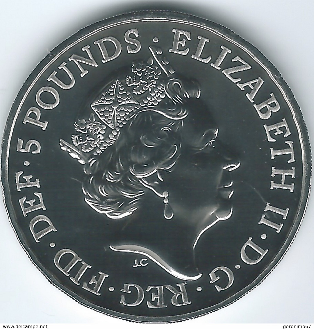 United Kingdom - 2021 - Elizabeth II - 5 Pounds - Year Of The Ox - CuNI BU In Capsule. - Maundy Sets & Commemorative