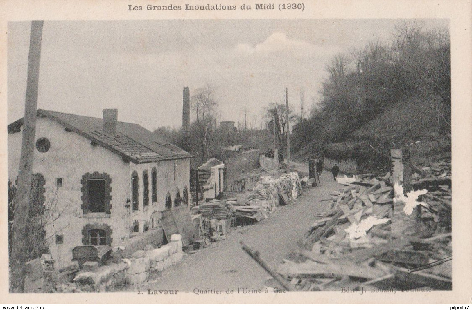 81 - LAVAUR - Quartier De L'Usine à Gaz (série Les Grandes Inondations Du Midi 1930) - Lavaur