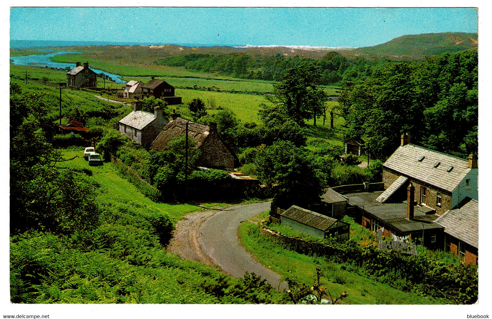 Ref 1498 - Postcard - The Estuary & Houses Ogmore-by-Sea Glamorgn Wales - Glamorgan