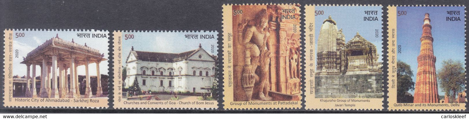 India - New Issue 15-08-2020  (Yvert 3365-3369) - Unused Stamps