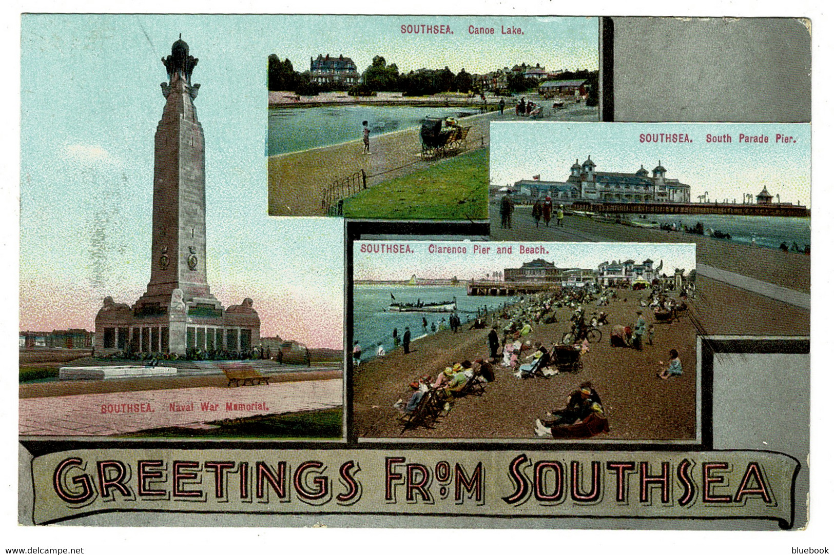 Ref 1499 - 1927 Multiview Postcard - Southsea Portsmouth - Hampshire - Portsmouth
