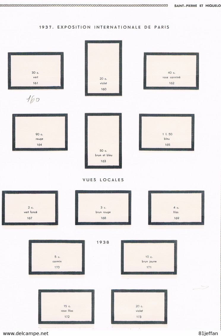 COLONIES St Pierre Et Miquelon  40 Feuilles 24cm X 28cm Préimprimées 1886 à 1975 - Collezioni