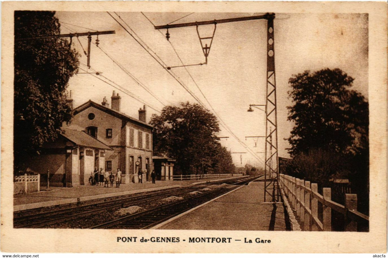 CPA AK Pont De-Gennes - MONTFORT - La Gare (391137) - Montfort Le Gesnois