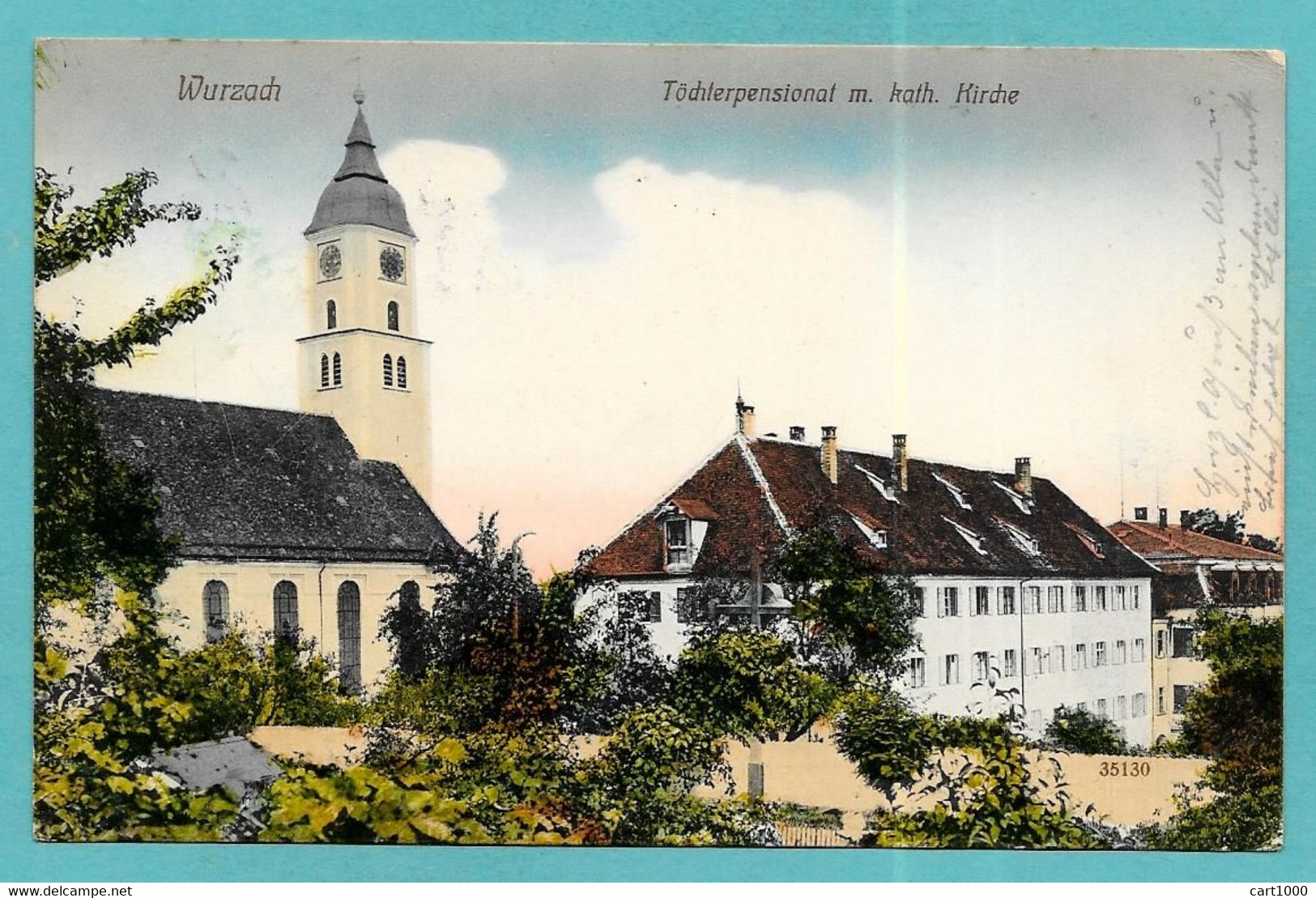 WURZACH TOCHTERPENSIONAT M. KATH. KIRCHE 1912 N°C706 - Bad Wurzach