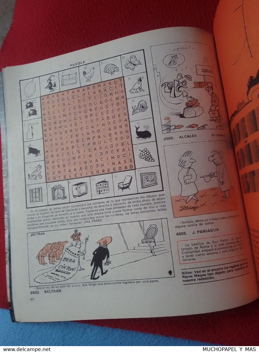 SPAIN ESPAGNE LIBRO ALMANAQUE AGROMAN EMPRESA CONSTRUCTORA 1978 EL HUMOR AL PODER VER FOTOS Y DESCRIPCIÓN, ESPAÑA.......