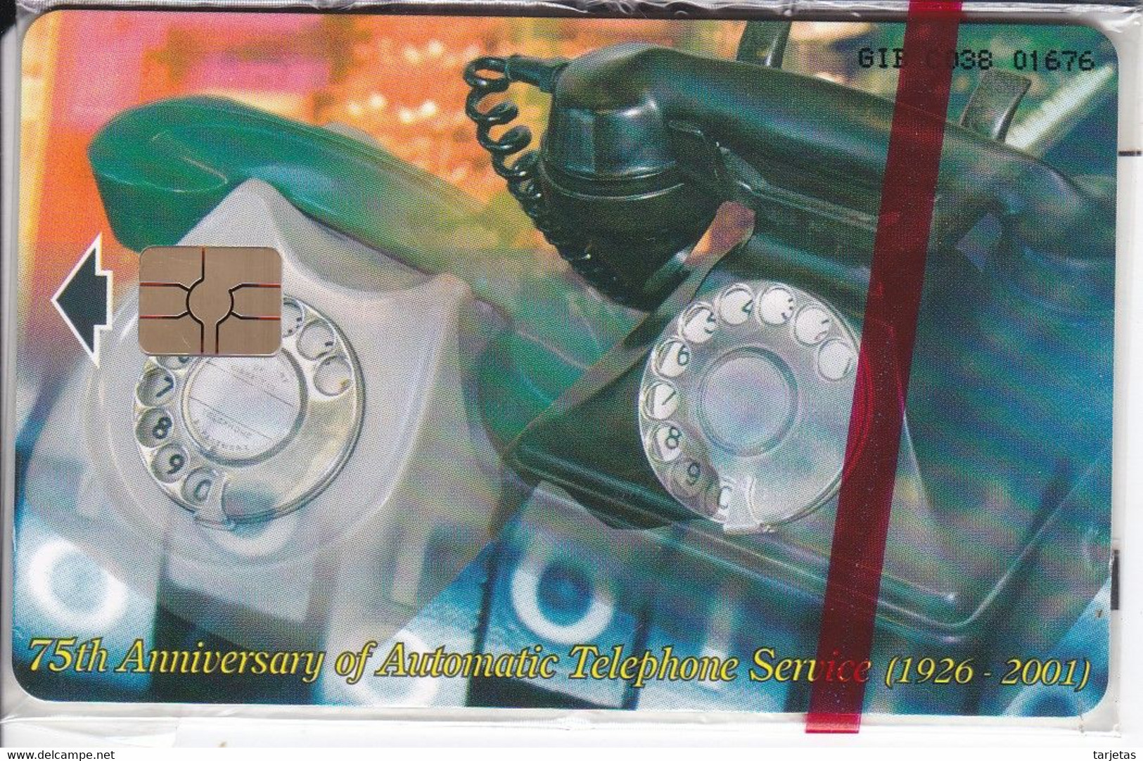 (GIB C038) TARJETA DE GIBRALTAR 75 ANIVERSARY TELEPHONE 25 UNITS NUEVA-MINT - Gibraltar