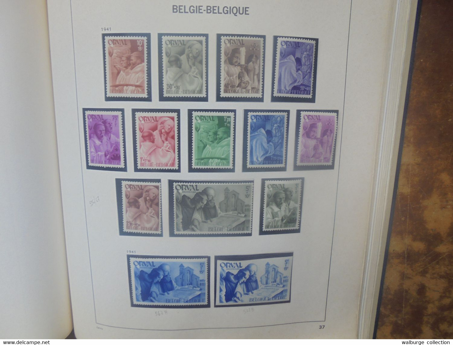 BELGIQUE 1849-1960 BELLE COLLECTION TRES AVANCEE NEUVE**/*/OBLITEREE COTE COB : 5762 EURO (3287) 1 KILO 800
