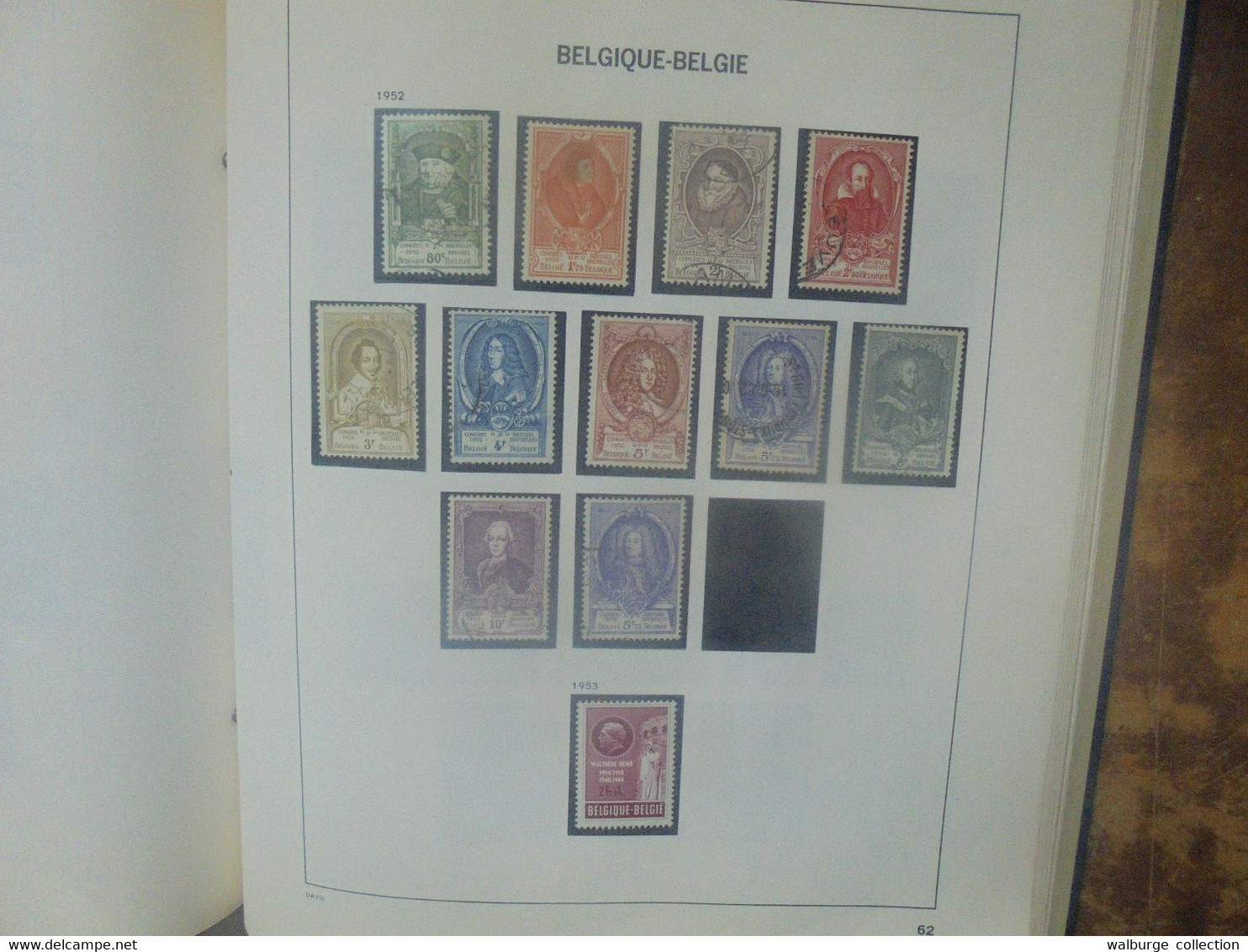 BELGIQUE 1849-1960 BELLE COLLECTION TRES AVANCEE NEUVE**/*/OBLITEREE COTE COB : 5762 EURO (3287) 1 KILO 800