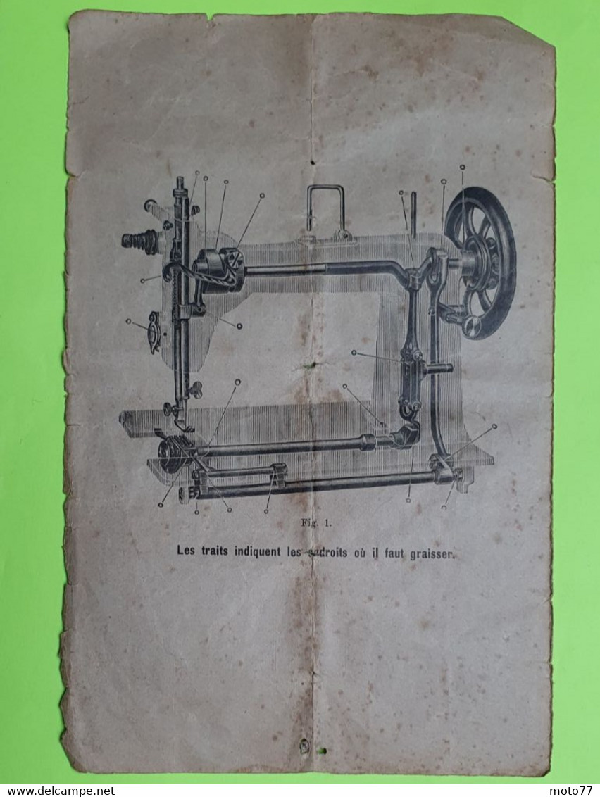 LIVRET Instructions MODE D'EMPLOI - MACHINE à COUDRE - Vers 1900 -Environ 14x122 Cm 21 Pages - Matériel Et Accessoires