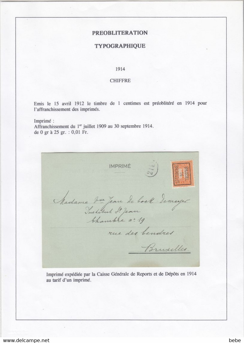 PREOBLITERATIONS TYPOGRAPHIQUES  189 TIMBRES + 5 DOCUMENTS  /  ARMOIRIES + ALBERT 1er + HOUYOUX